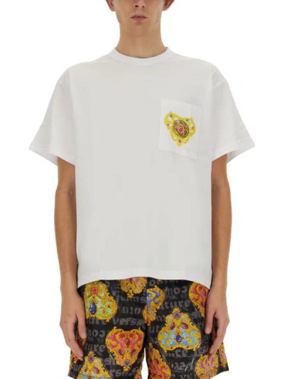 Versace Jeans Couture "heart Couture" T-shirt In White