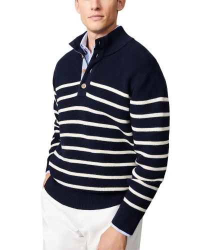 J.mclaughlin Stripe Bastian Sweater In Blue