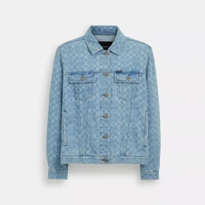 Coach Outlet Signature Denim Jacket In Medium Wash