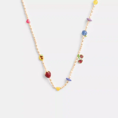 Coach Outlet Fruit Charm Necklace In Multi