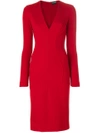TOM FORD TOM FORD FITTED MIDI DRESS - RED,ABJ044FAX02112271244