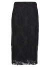 Dolce & Gabbana Gabardine Virgin-wool Midi Skirt In Black