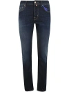 Jacob Cohen 'scott' Blue Skinny Jeans With Contrasting Stitching In Blue
