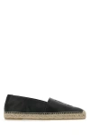 Saint Laurent Logo Espadrilles In Black In Black