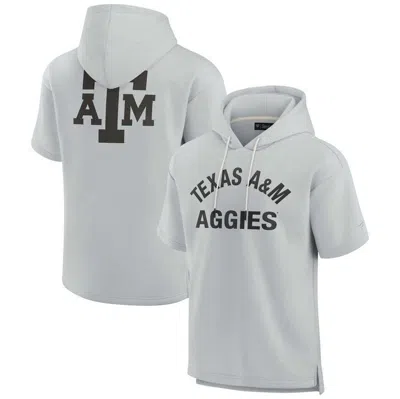 Fanatics Signature Unisex  Gray Texas A&m Aggies Elements Super Soft Fleece Short Sleeve Pullover Hoo