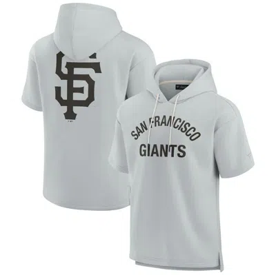 Fanatics Signature Unisex  Grey San Francisco Giants Elements Super Soft Fleece Short Sleeve Pullover