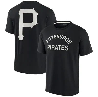 Fanatics Signature Men's And Women's  Black Pittsburgh Pirates Super Soft Short Sleeve T-shirt
