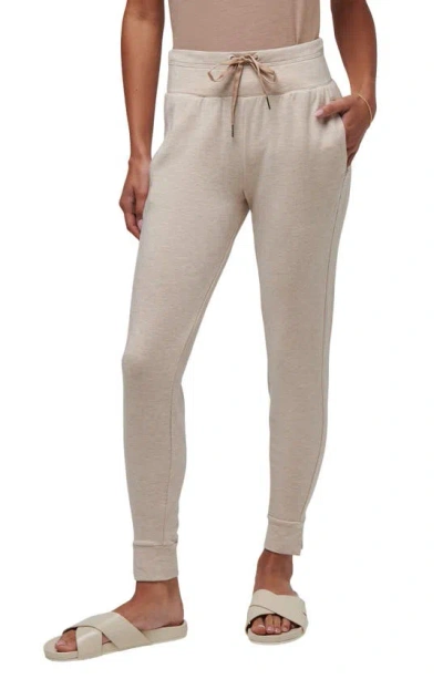 Travis Mathew Cloud Terry Drawstring Joggers In Heather Natural