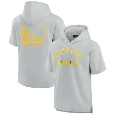 Fanatics Signature Unisex  Gray Golden State Warriors Elements Super Soft Fleece Short Sleeve Pullove