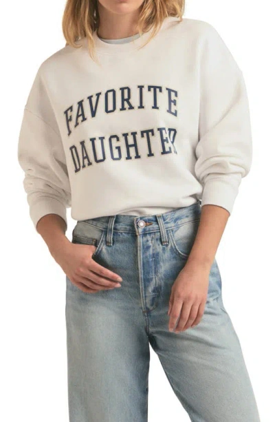 Favorite Daughter Collegiate Cotton Blend Sweatshirt In White