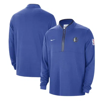 Nike Blue Dallas Mavericks Authentic Performance Half-zip Jacket