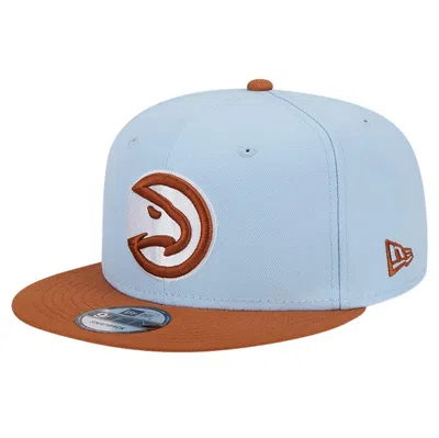New Era Men's Light Blue/brown Atlanta Hawks 2-tone Color Pack 9fifty Snapback Hat