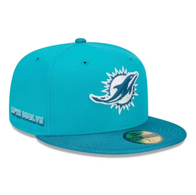 New Era Aqua Miami Dolphins Active Ballistic 59fifty Fitted Hat