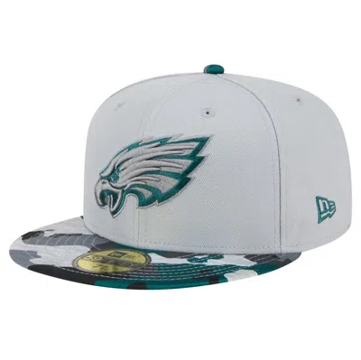 New Era Gray Philadelphia Eagles Active Camo 59fifty Fitted Hat