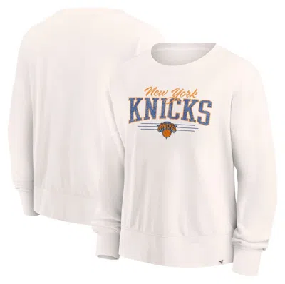 Fanatics Branded Cream New York Knicks Close The Game Pullover Sweatshirt