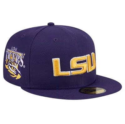 New Era Purple  Lsu Tigers Throwback 59fifty Fitted Hat