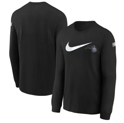 Nike Kids' Youth  Black Orlando Magic Swoosh Long Sleeve T-shirt