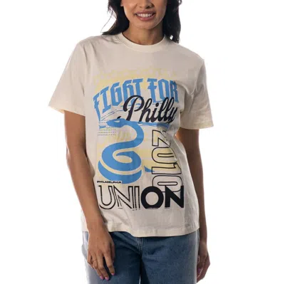 The Wild Collective Cream Philadelphia Union Oversized Washed T-shirt