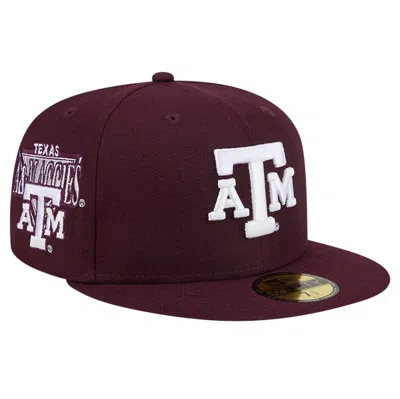 New Era Men's Maroon Texas A M Aggies Throwback 59fifty Fitted Hat