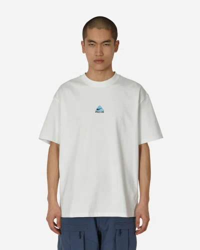 Nike Acg Lungs T-shirt Summit White In Summit White/(aquarius Blue)