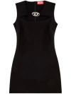 Diesel D-reams Logo-plaque Minidress In Black