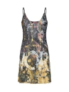 Diesel D-jena-dev Devore' Cotton Dress In Multicolor