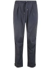 Herno Pleat-detailing Straight-leg Trousers In Blue