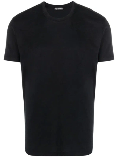 Tom Ford Short-sleeved Crew-neck T-shirt In Black