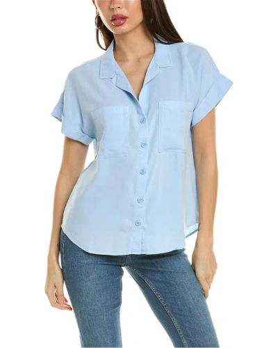 Bella Dahl Slouchy Shirt In Blue