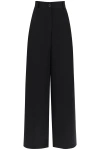 Jil Sander Viscose Silk Pants In Black