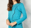 FRENCH KYSS ABSTRACT SCOOP TUNIC IN TURQUOISE
