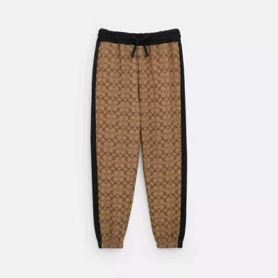 Coach Outlet Signature Sweatpants In Beige