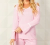 French Kyss Cold Shoulder Top In Blush In Gold