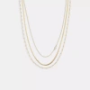 COACH OUTLET DELICATE LAYERED CHAIN NECKLACE