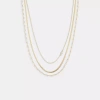 Coach Outlet Delicate Layered Chain Necklace In Gold