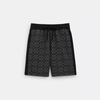 Coach Outlet Signature Shorts In Charcoal Signature
