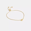 Coach Outlet Interlocking Slider Bracelet In Gold