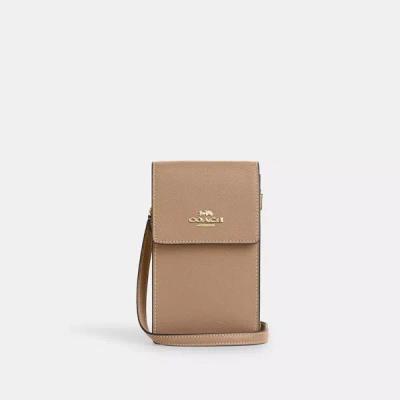 Coach Outlet North South Phone Crossbody In Beige