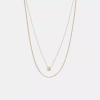 COACH OUTLET DELICATE INTERLOCKING LAYERED NECKLACE