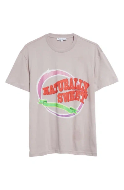 Jw Anderson Naturally Sweet Classic Oversize Graphic T-shirt In Purple
