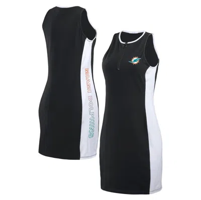 Wear By Erin Andrews Black Miami Dolphins Bodyframing Tank Dress