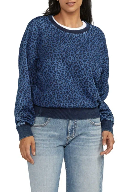 Jag Jeans Elevated Crewneck Sweater In Leopard Print