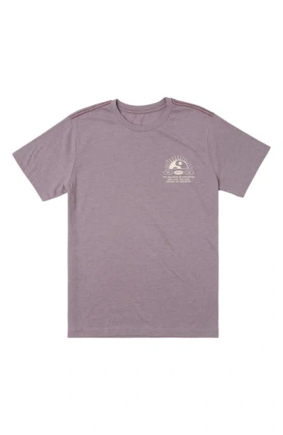 Rvca Balance Rise Cotton Blend Graphic T-shirt In Grey Ridge