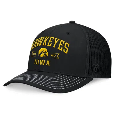 Top Of The World Black Iowa Hawkeyes Carson Trucker Adjustable Hat