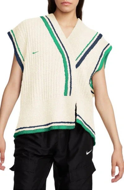 Nike Sportswear Collection Stripe Trim Sweater Vest In White