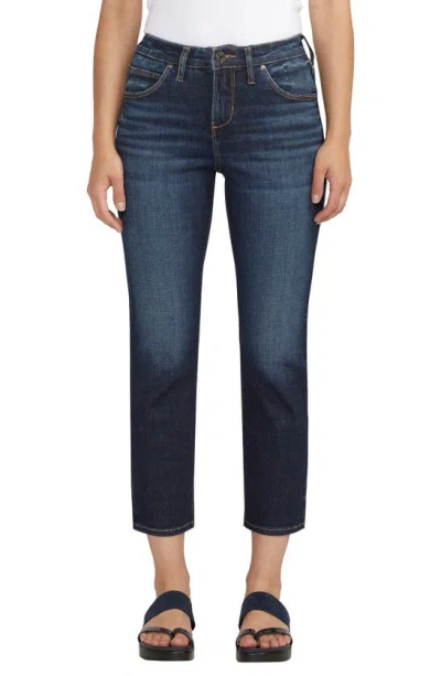 Jag Jeans Ruby Mid Rise Crop Straight Leg Jeans In Canyon Blue