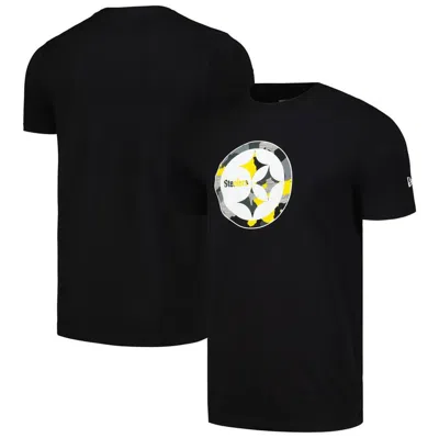New Era Black Pittsburgh Steelers Camo Logo T-shirt