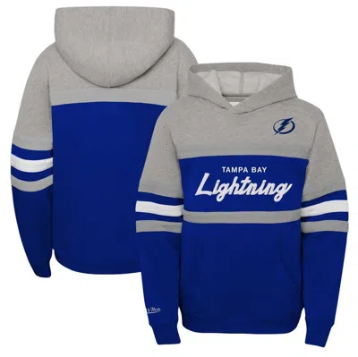 Mitchell & Ness Kids' Youth Blue Tampa Bay Lightning Head Coach Pullover Hoodie