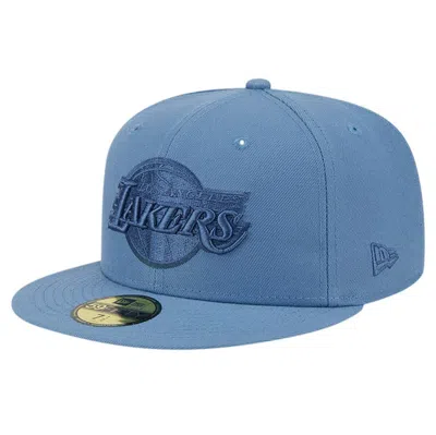New Era Blue Los Angeles Lakers Color Pack Faded Tonal 59fifty Fitted Hat