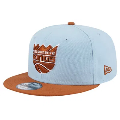 New Era Men's Light Blue/brown Sacramento Kings 2-tone Color Pack 9fifty Snapback Hat